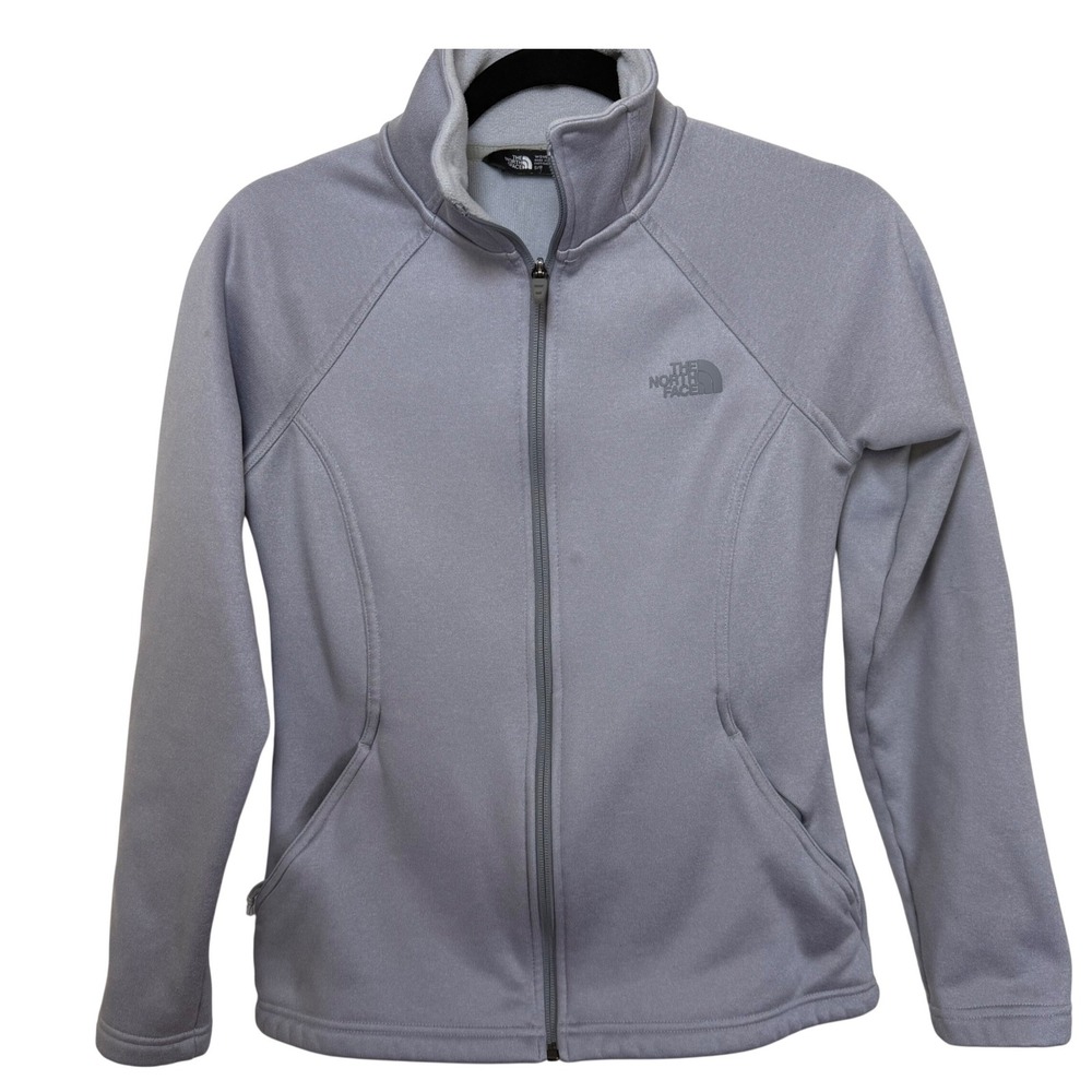 The North Face‎ Agave Full Zip Jacket Women Size S Purple Gray Fleece Lined